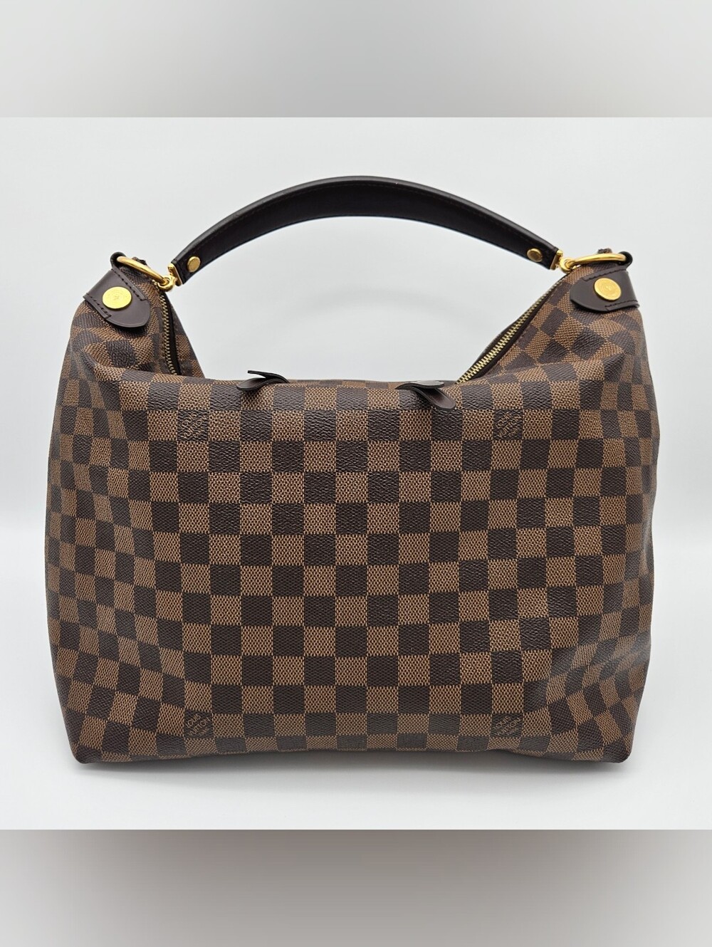 Authentic Louis Vuitton Damier Ebene Duomo Hobo # 4443M